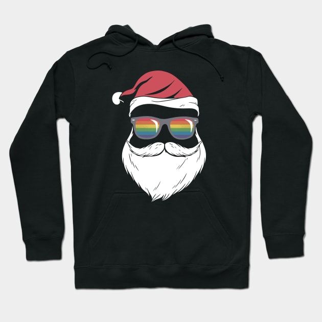 Gay Santa Glasses Hoodie by Christyn Evans